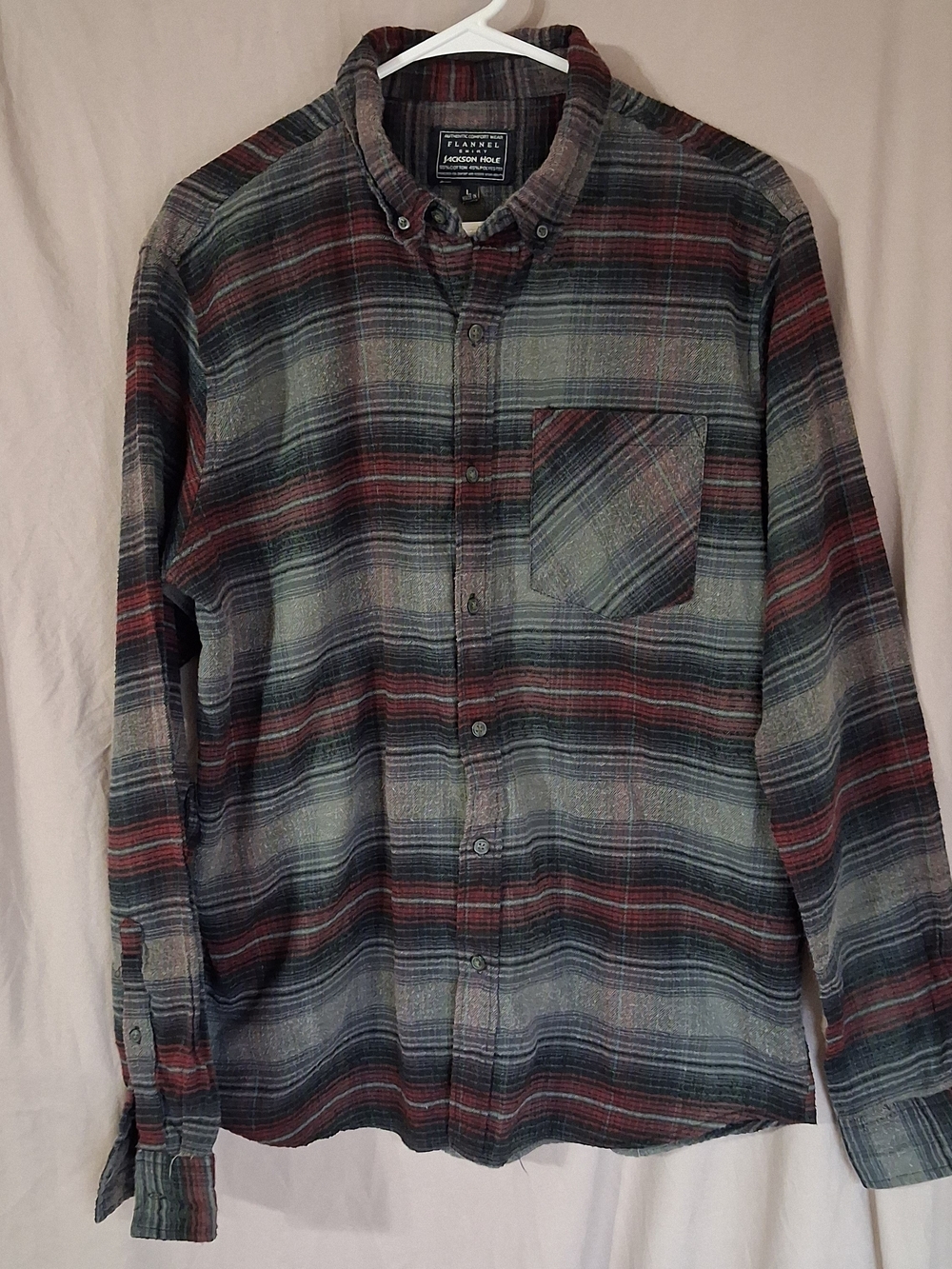 Men's Jackson Hole Button-Down Flannel Shirt - Multicolor Plaid